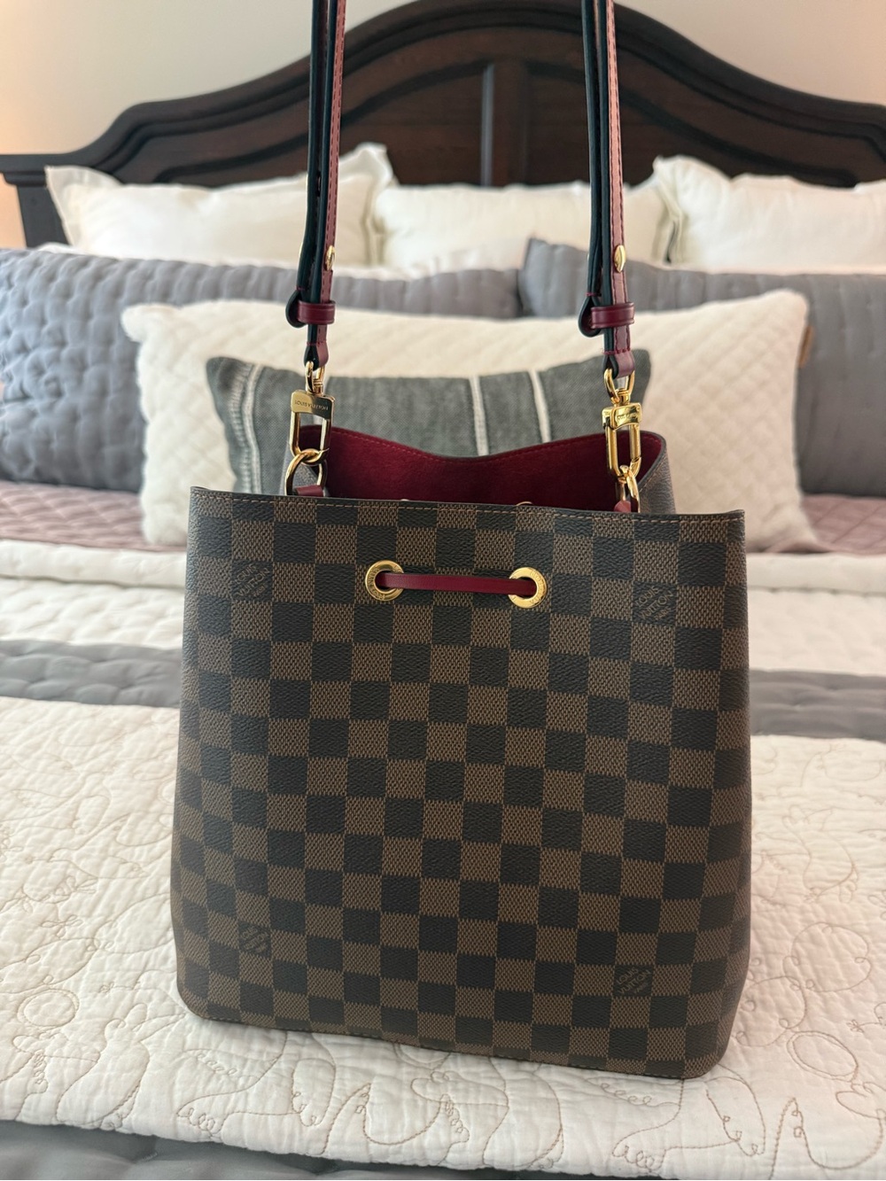 EUC Louis Vuitton Neo Noe Damier Ebene Cherry - Picture 5 of 14